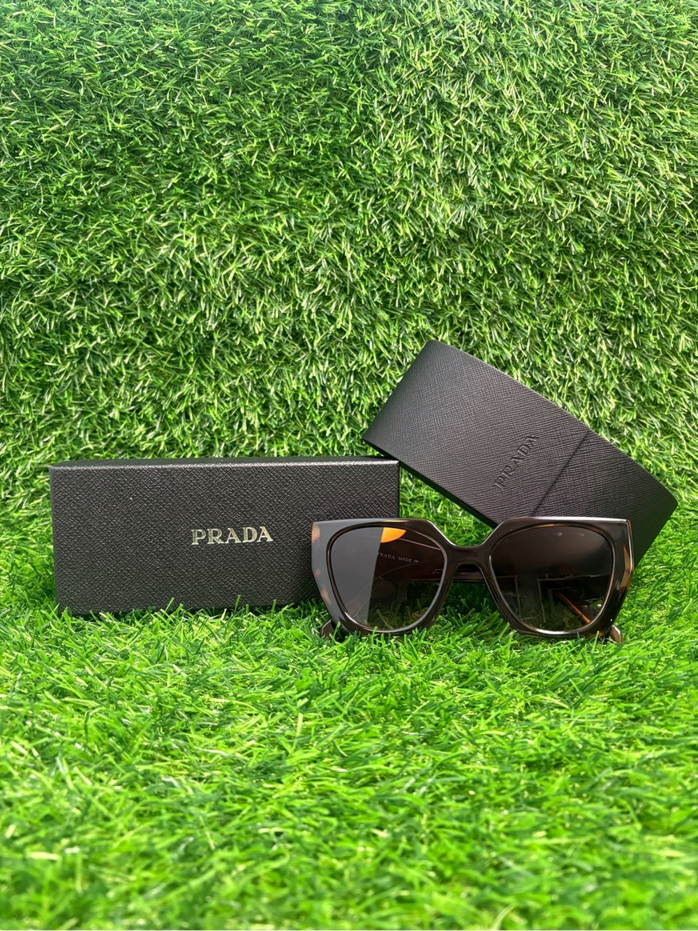 Square Oversized Sunglasses Women Brown & Black Tortoiseshell